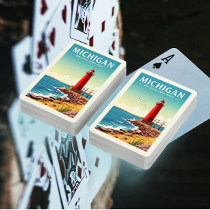 Vintage Michigan Poker Cards