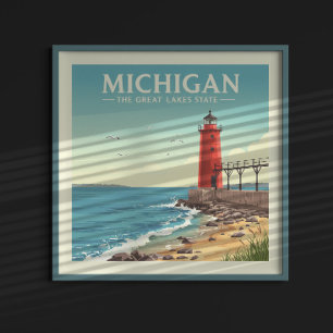 Vintage Michigan Poster