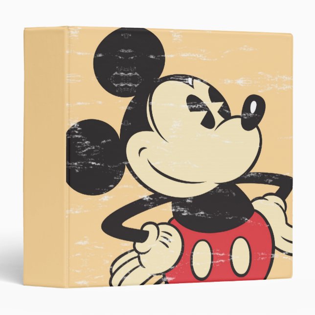 Vintage Mickey 3 Ring Binder (Front/Spine)