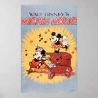Vintage Mickey and Minnie Poster