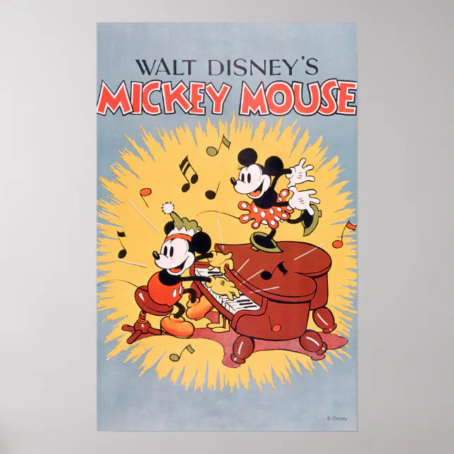 Vintage Mickey and Minnie Poster | Zazzle