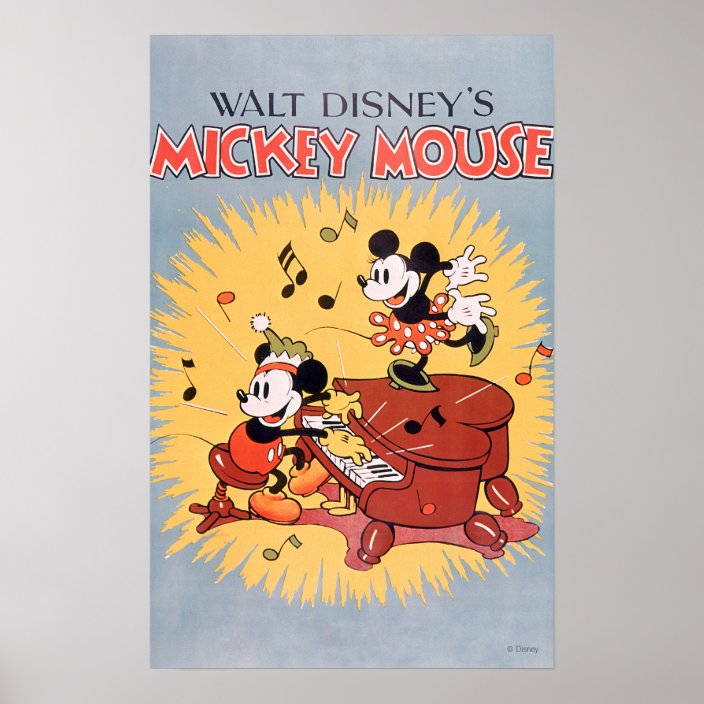 Vintage Mickey and Minnie Poster | Zazzle.com