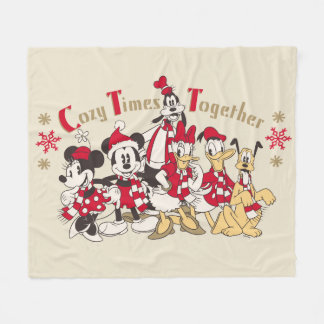 Vintage Mickey & Friends | Cozy Times Together Fleece Blanket