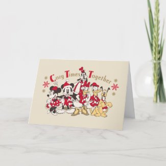 Vintage Mickey & Friends | Cozy Times Together Holiday Card