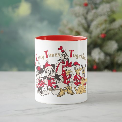 Vintage Mickey  Friends  Cozy Times Together Mug