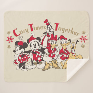 Vintage Mickey & Friends | Cozy Times Together Sherpa Blanket