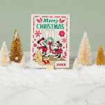 Vintage Mickey & Friends | Merry Christmas Holiday Card<br><div class="desc">Spread holiday cheer with this delightful vintage design featuring Mickey Mouse,  Minnie Mouse,  Donald Duck,  Goofy,  and Pluto celebrating Christmas together. This charming artwork captures the nostalgic magic of Disney and the joy of the season,  making it the perfect way to send warm greetings to loved ones.</div>