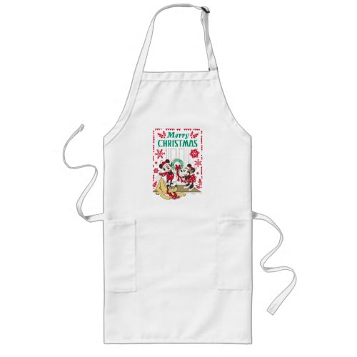Vintage Mickey  Friends  Merry Christmas Long Apron