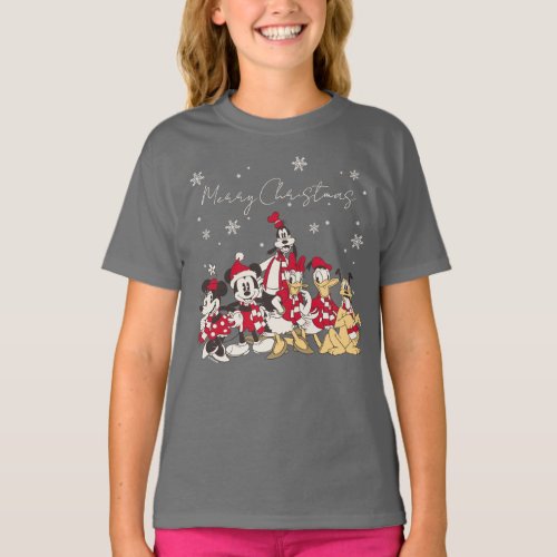 Vintage Mickey  Friends  Merry Christmas T_Shirt