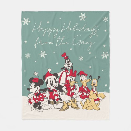 Vintage Mickey  Friends  Personalized Fleece Blanket