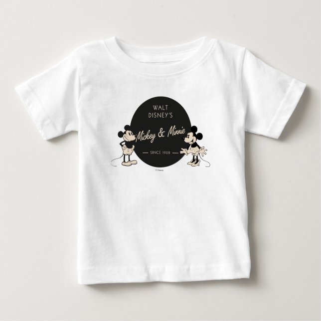 Vintage Mickey & Minnie Baby T-Shirt (Front)