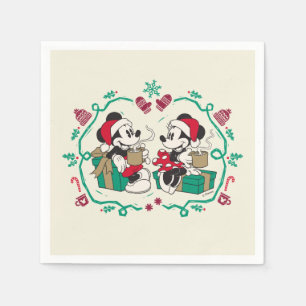 Vintage Mickey & Minnie   Cozy Christmas Napkins
