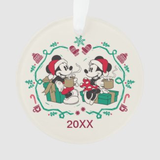 Vintage Mickey & Minnie | Cozy Christmas Ornament