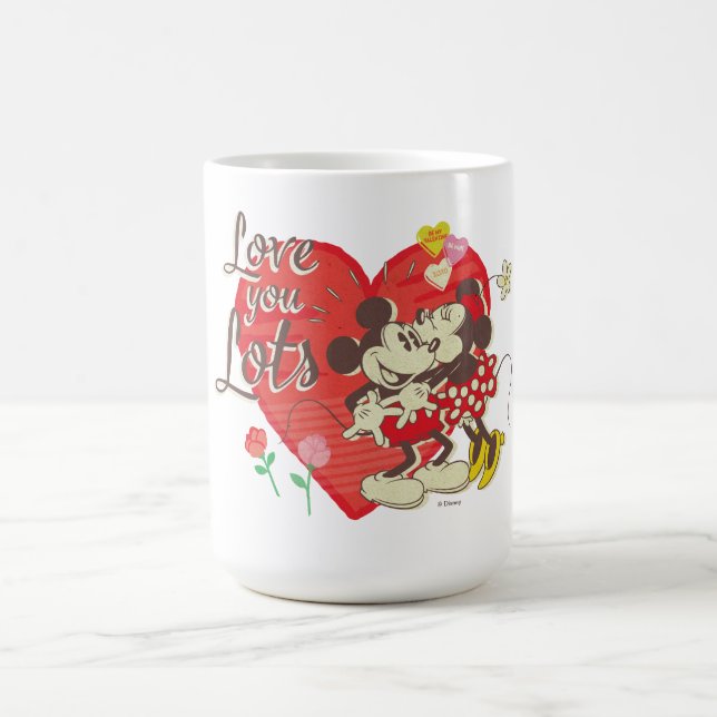 Vintage Mickey & Minnie | Love You Lots Coffee Mug (Center)