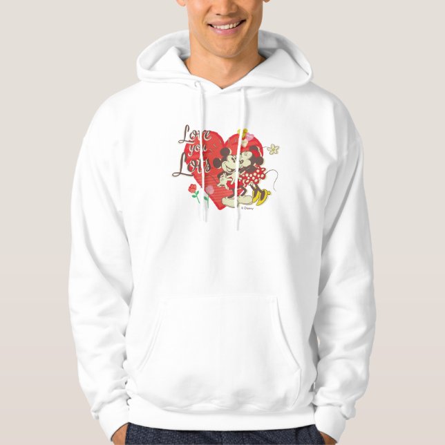 Vintage Mickey & Minnie | Love You Lots Hoodie (Front)