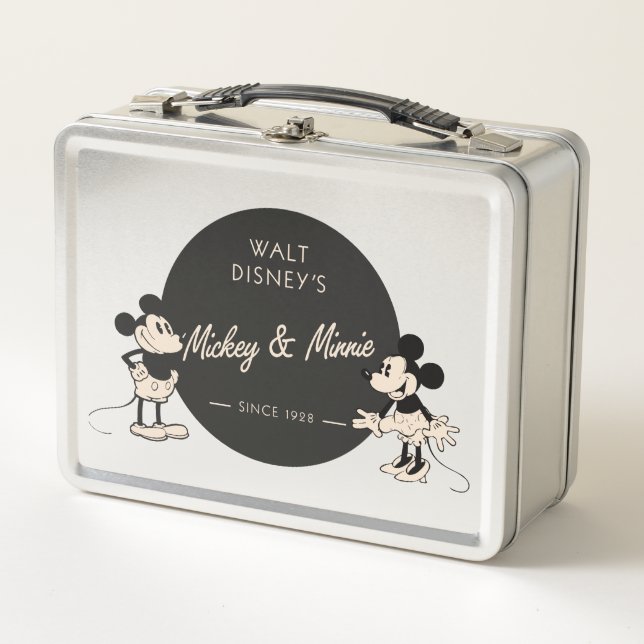 Vintage Mickey & Minnie Metal Lunch Box (Front)