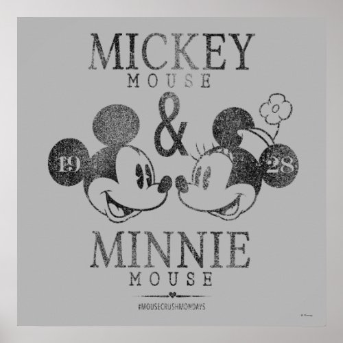 Vintage Mickey  Minnie Mouse MouseCrushMondays Poster