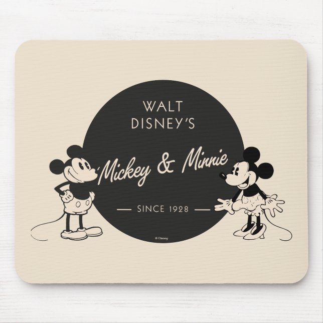 Vintage Mickey & Minnie Mouse Pad (Front)