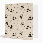 Vintage Mickey &amp; Minnie Music Pattern Binder
