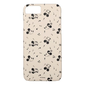 Vintage Mickey & Minnie Music Pattern Iphone 8/7 Case by MickeyAndFriends at Zazzle