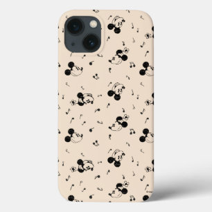 Vintage Mickey & Minnie Music Pattern iPhone 13 Case