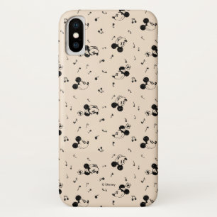 Vintage Mickey & Minnie Music Pattern iPhone X Case