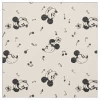 Vintage Mickey & Minnie Music Pattern Fabric
