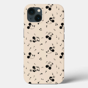 Vintage Mickey & Minnie Music Pattern iPhone 13 Case