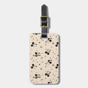 Vintage Mickey & Minnie Music Pattern Luggage Tag
