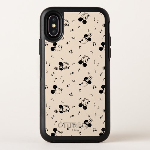 Vintage Mickey  Minnie Music Pattern OtterBox Symmetry iPhone X Case