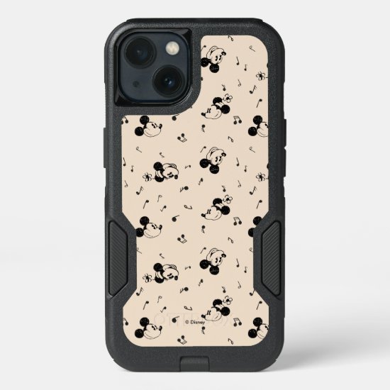Vintage Mickey & Minnie Music Pattern iPhone 13 Case