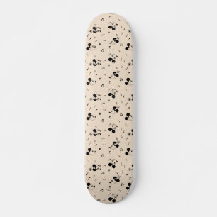 Vintage Mickey & Minnie Music Pattern Skateboard Deck