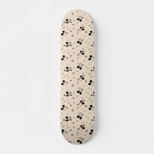 Vintage Mickey  Minnie Music Pattern Skateboard Deck