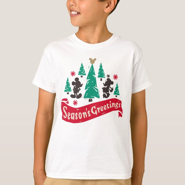 Vintage Mickey & Minnie | Season's Greetings T-Shirt (Front)