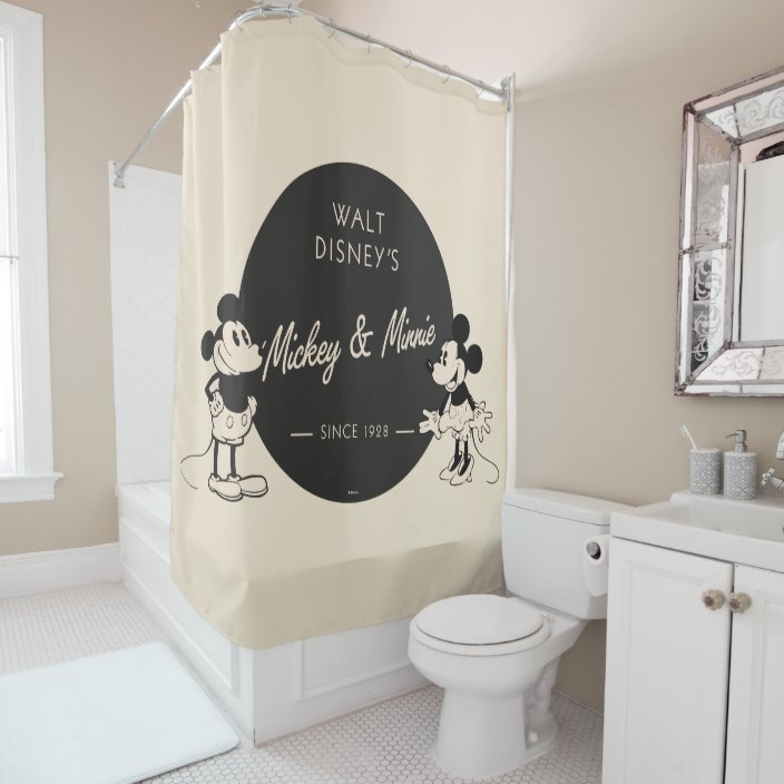 Vintage Mickey Minnie Shower Curtain Zazzle Com