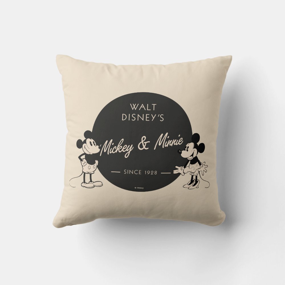 Disover Mickey And Minnie Disney Throw Pillow, Disney Fan Gift, Disney Decor