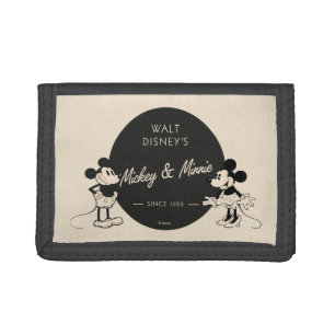 Vintage Mickey & Minnie Tri-fold Wallet