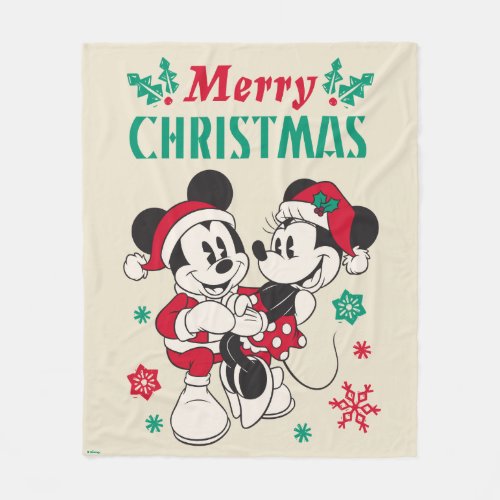 Vintage Mickey  Minnie  Warm  Cozy Fleece Blanket
