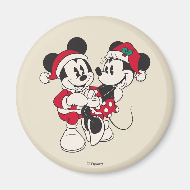 Vintage Mickey & Minnie | Warm & Cozy Magnet (Front)