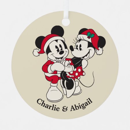 Vintage Mickey & Minnie | Warm & Cozy Metal Ornament
