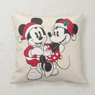 Vintage Mickey & Minnie Warm & Cozy Throw Pillow