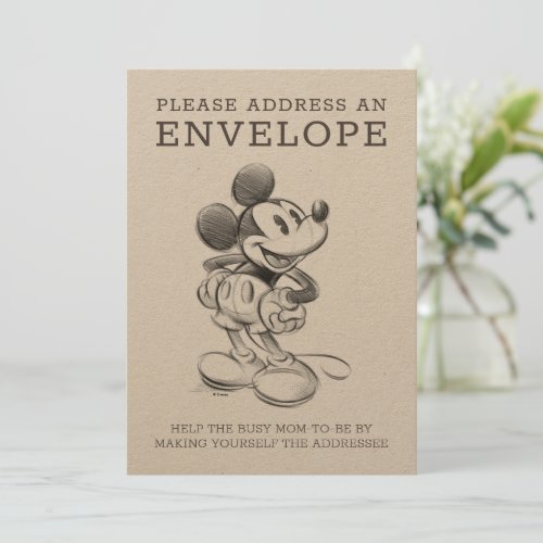 Vintage Mickey Mouse Baby Shower Invitation