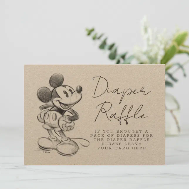 Vintage Mickey Mouse Baby Shower Invitation 