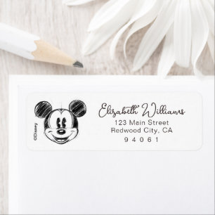 Vintage Mickey Mouse Baby Shower Label