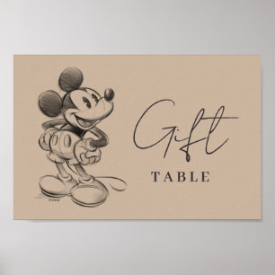 Vintage Mickey Mouse Baby Shower Poster