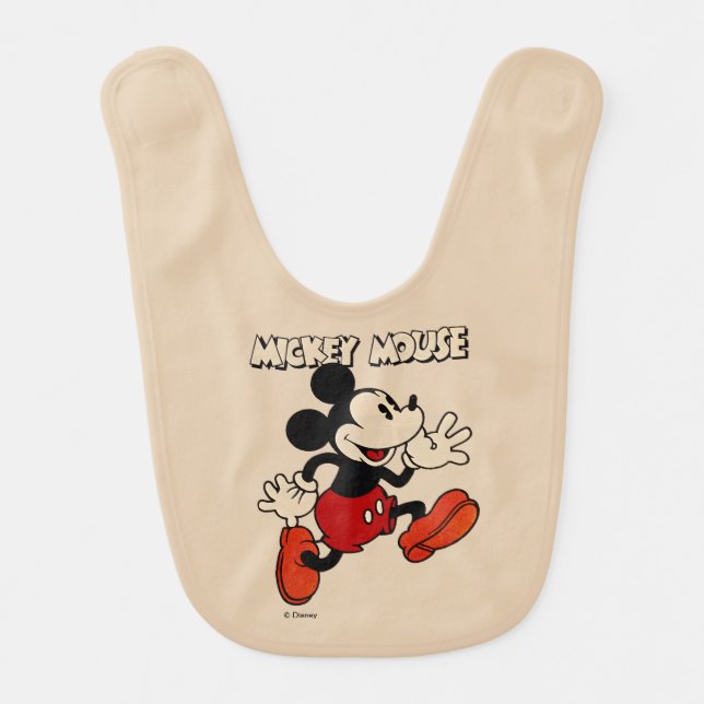 Vintage Mickey Mouse Bib (Front)