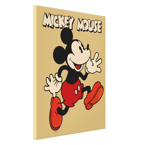 Vintage Mickey Mouse Canvas Print | Zazzle