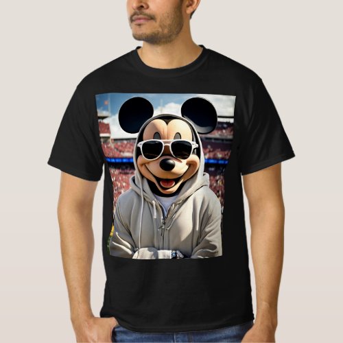 Vintage Mickey Mouse Cartoon Design T_Shirt T_Shirt