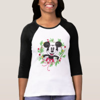 Vintage Mickey Mouse | Christmas Wreath T-Shirt