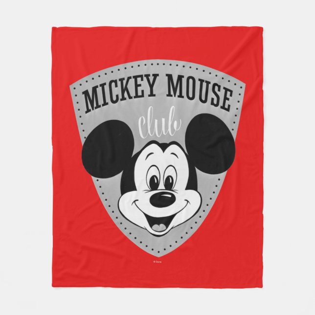 Vintage Mickey Mouse Club Fleece Blanket (Front)